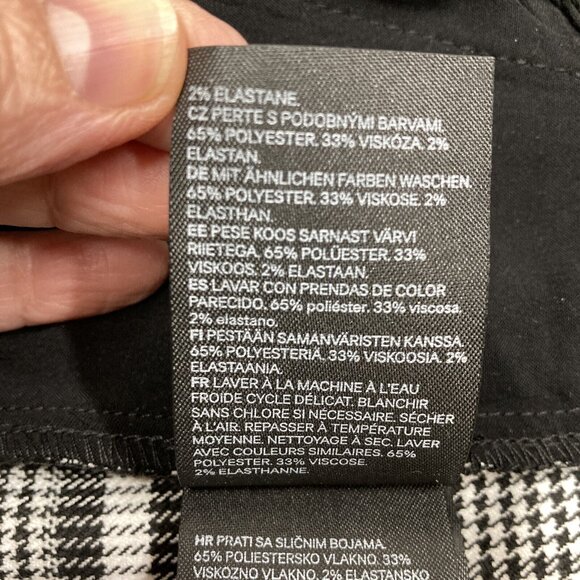 H&M Houndstooth Pants, Size 8, Pull-On Elastic Waist, Ankle Length, Pockets, NEW - Picture 11 of 12